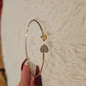 Gold Toned Bracelet with Rhinestones
